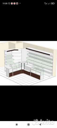 Стеллаж металлический витрина