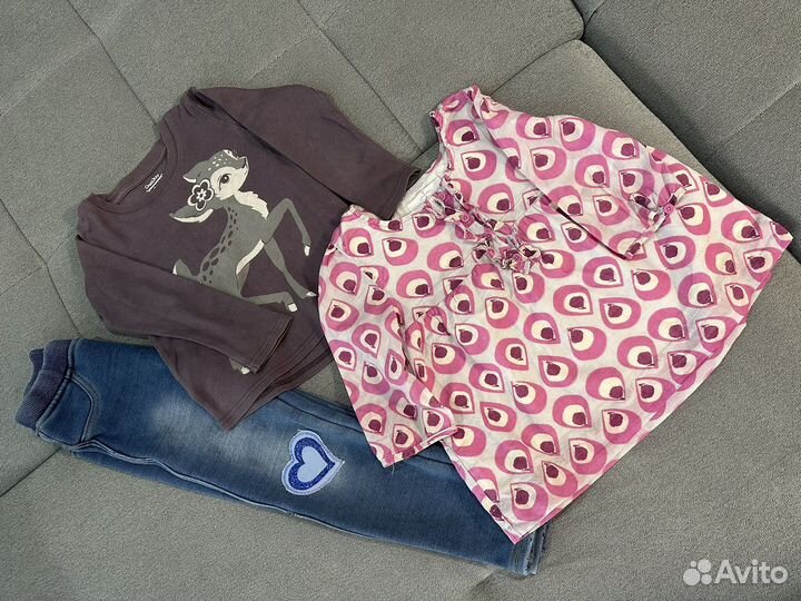 Одежда для девочки, 2-4 года, пакетом