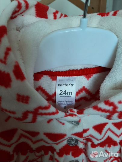 Флисовая кофта Carters Америка на 2 года
