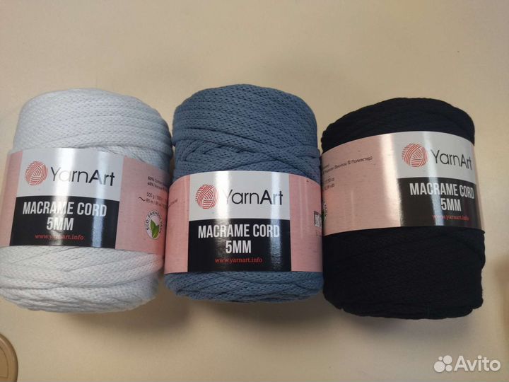 Шнур хлопковый для макраме