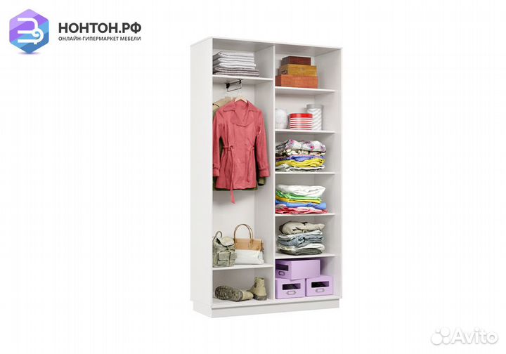 Шкаф-купе двухдверный Ригель белый