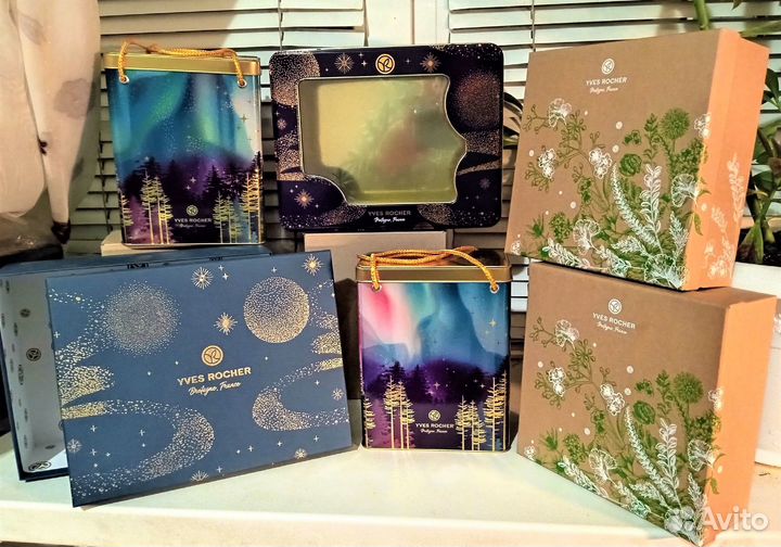 Ив Роше,Коробки разн,Упаковки,Шары,Корзинки
