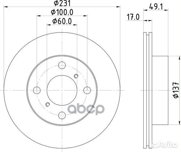 Диск тормозной перед ND9009K nisshinbo