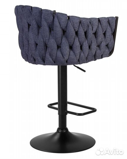 Дизайнерский барный стул moncler синяя ткань