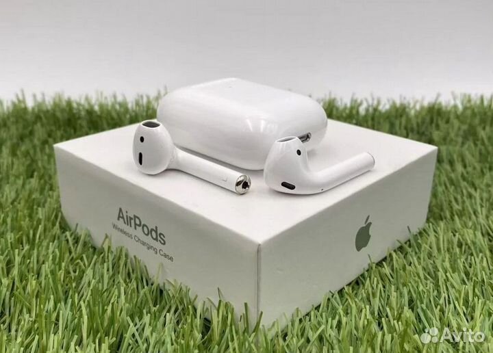 AirPods 2 (с гарантией, новые + чехол)