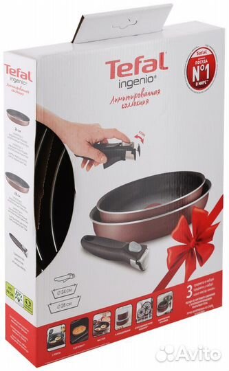 Сковорода tefal ingenio 24/28 набор