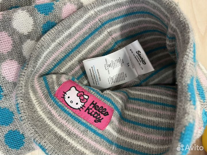 Шапка и шарф Hello kitty