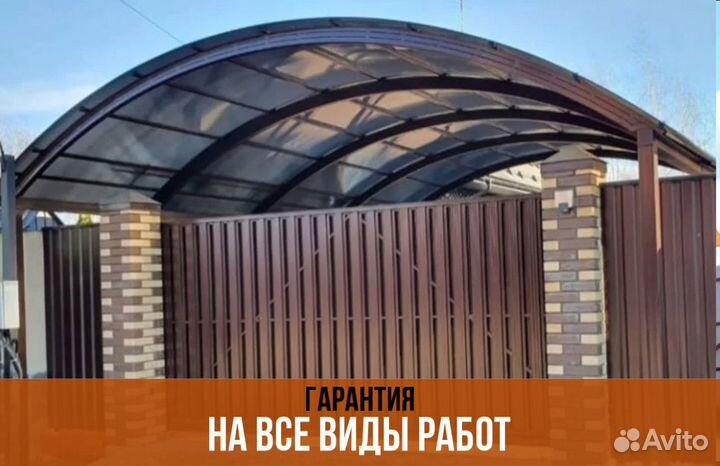 Откатные ворота с калиткой