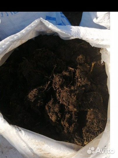Навоз конский в мешках, перегной