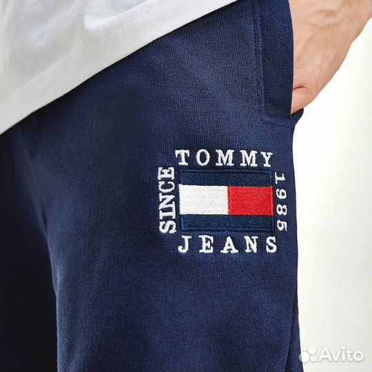 Брюки Tommy Jeans Slim Box Flag Twilight Navy