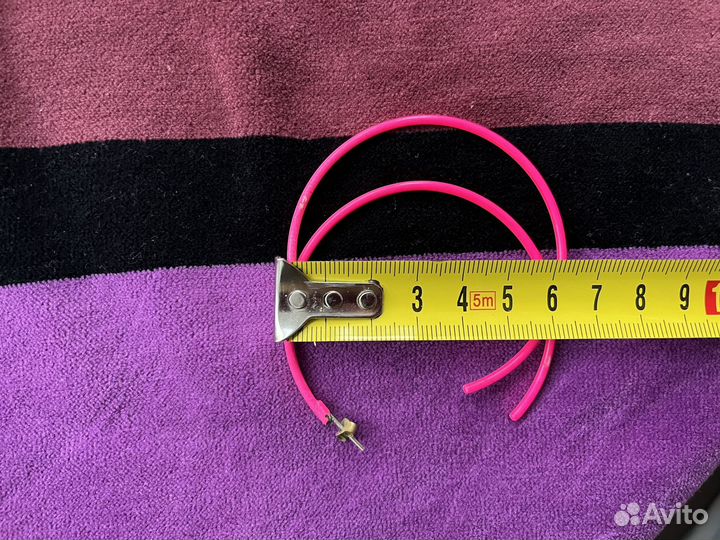 Розовые серьги-кольца