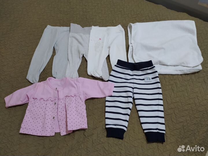 Одежда для девочек 0-6 месяцев 68 размер пакетом
