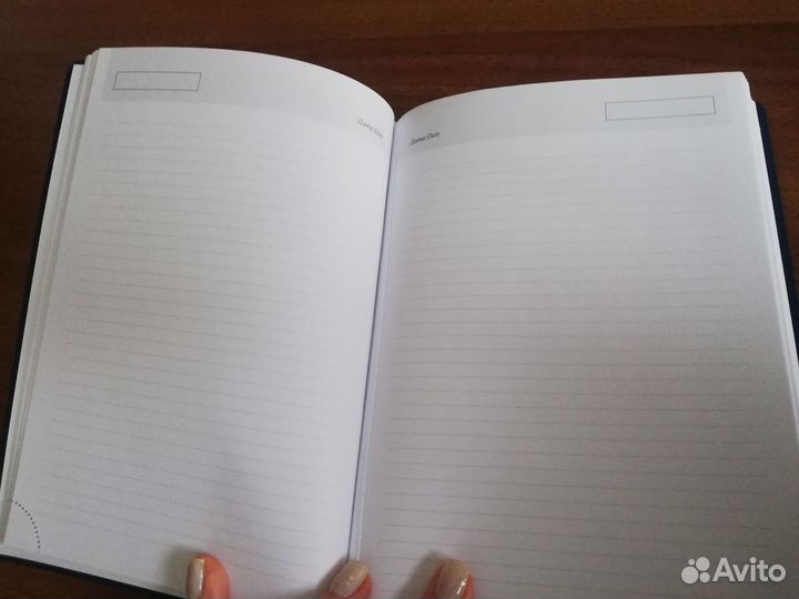 Ежедневник недатированный синий под замшу новый