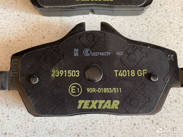 Колодки передние BMW Textar 2391503 оригинал
