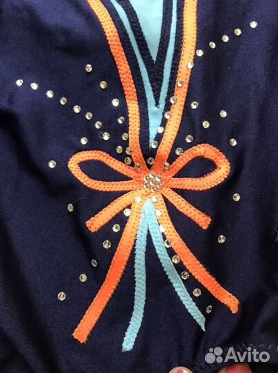 Купальник гимнастический со стразами 50 см длина