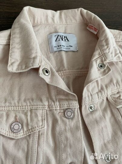 Джинсовая куртка zara для девочки 104