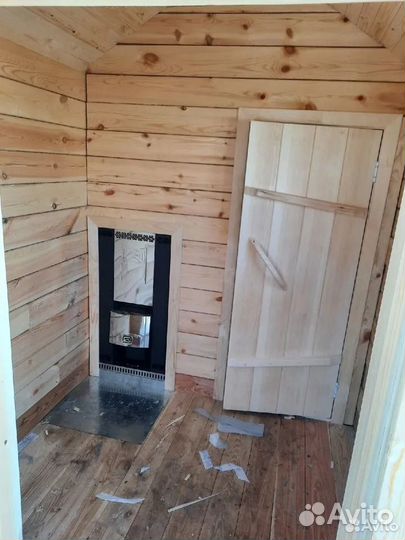 Баня 2х6 из бруса, с террасой