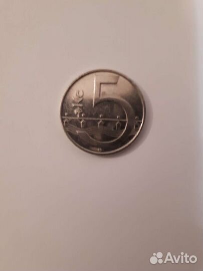 Монета 5 крон Чешская республика