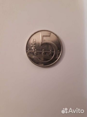 Монета 5 крон Чешская республика