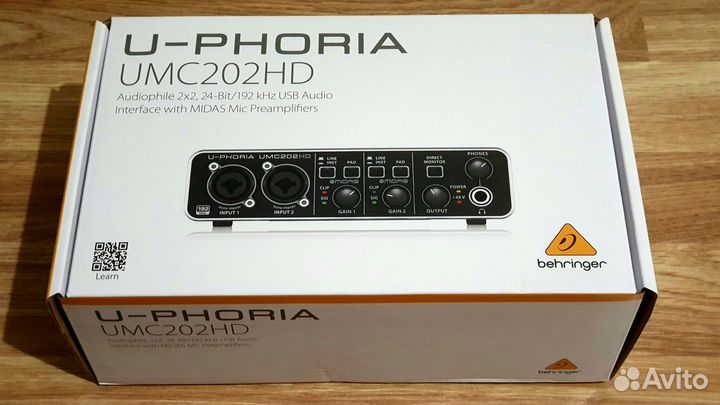 Внешняя звуковая карта behringer U-phoria UMC202HD