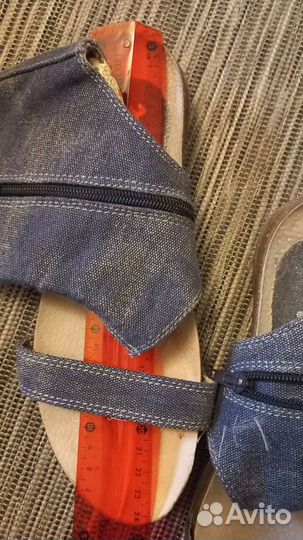 Босоножки джинсовые