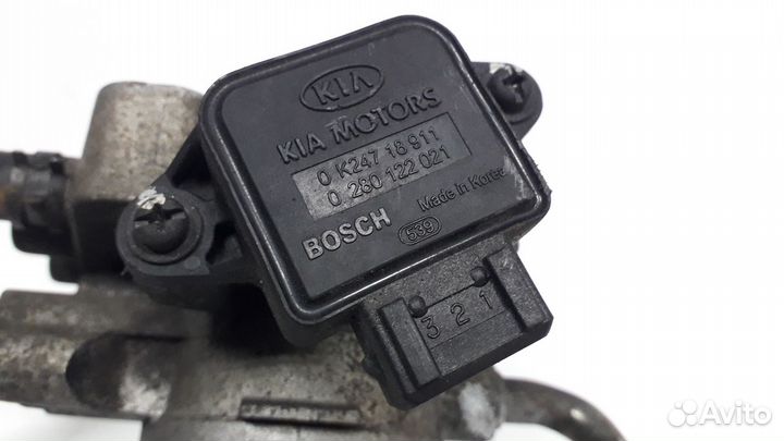 Заслонка дроссельная механическая Kia RIO 2000-2005, Sephia II/Shuma II 2001-2004, Spectra 2001-2011