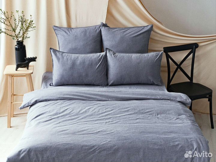 Постельное белье Перкаль Grey (варёный хлопок)