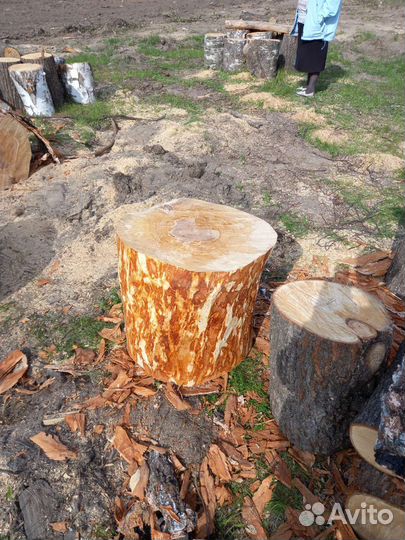 Кряж берёзовый для рубки мяса.дров