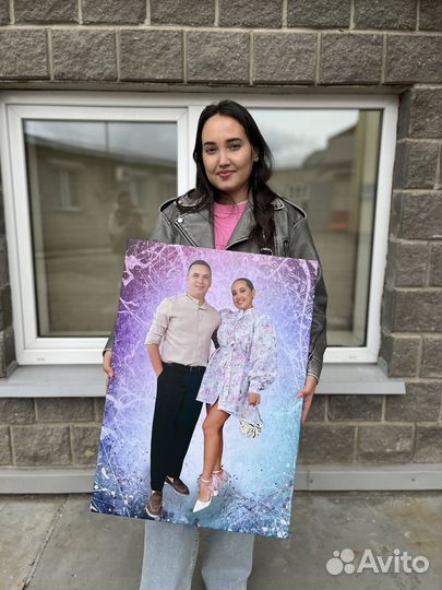 Портрет по фото, на холсте, фотопечать