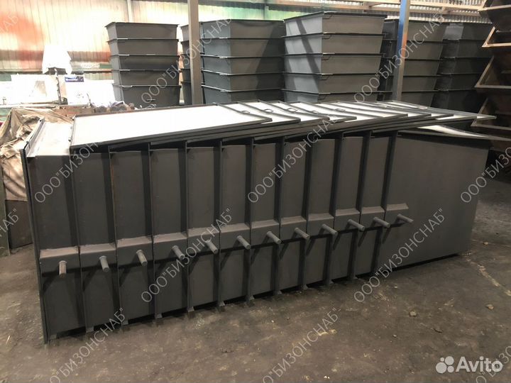 Мусорный евроконтейнер металлический 1,1 м3 Арт 86