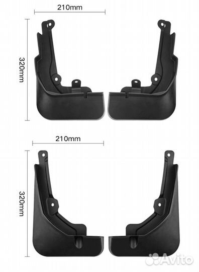 Брызговики для Haval H3 2024-, к-кт 4шт