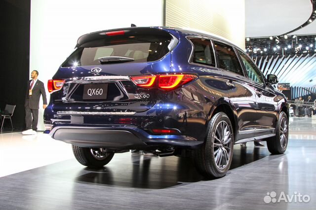 Защитная накладка на задний бампер Инфинити JX35