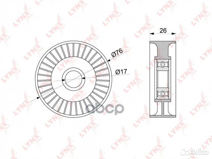 Ролик натяжной приводного ремня PB5264 lynxauto