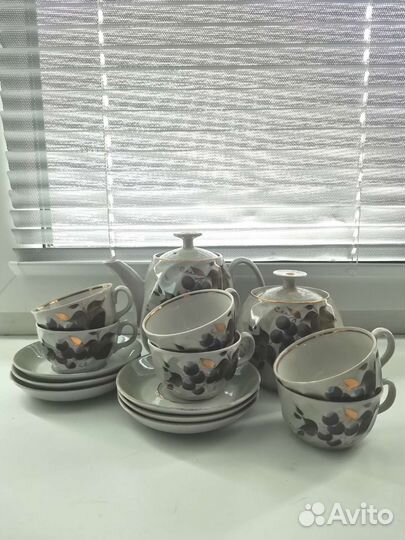 Чайный кофейный сервиз на 6 персон СССР Пролетарий