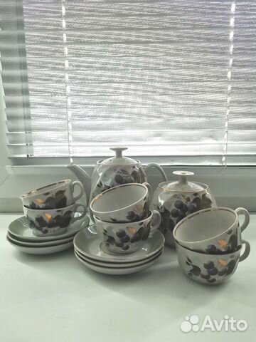 Чайный кофейный сервиз на 6 персон СССР Пролетарий
