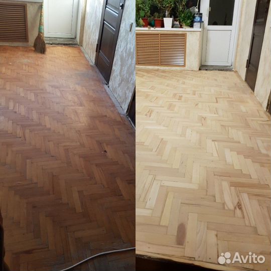 Шлифовка паркета