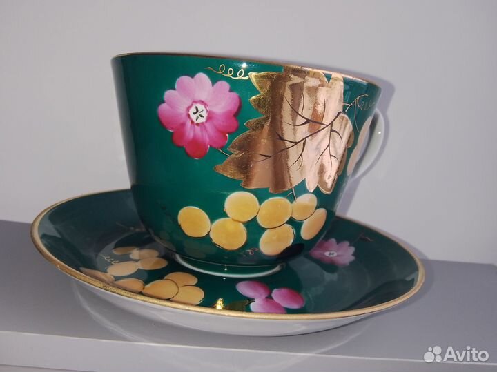 Чайная пара Золотой Виноград. Редкость 0,5 л