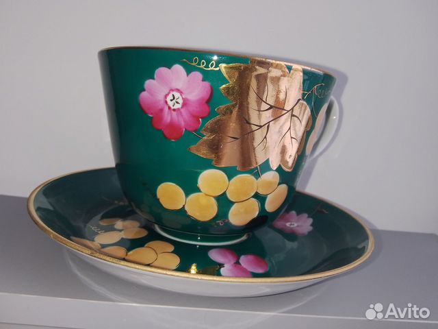 Чайная пара Золотой Виноград. Редкость 0,5 л