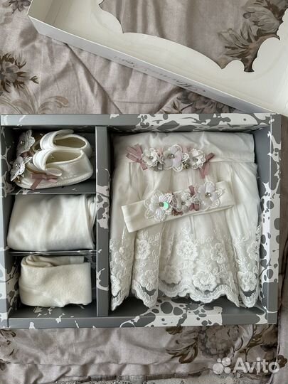 Комплект на выписку для девочки 0-3мес