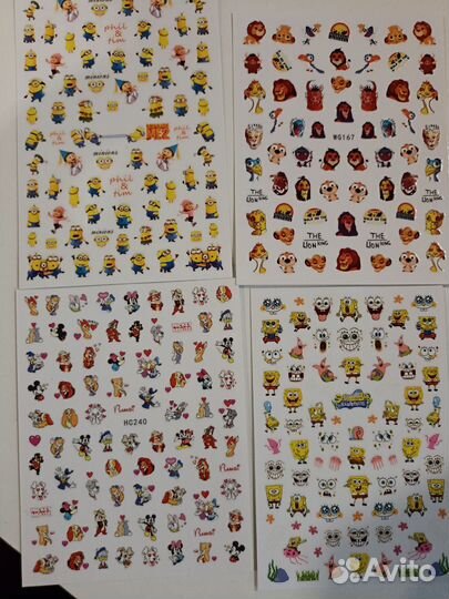 Наклейки для ногтей, Слайдеры, Стикеры, Дисней