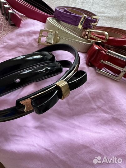 Ремень пояс женский тонкий ремешок набор 5 штук
