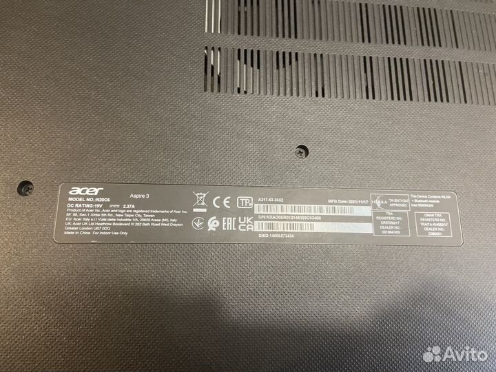 Ноутбук acer aspire a317