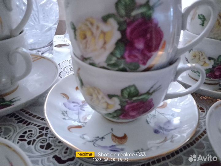 Чайные пары дулево СССР 6 пар