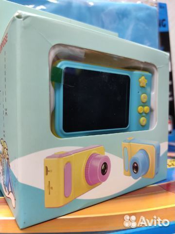Детская цифровая мини камера, голубая