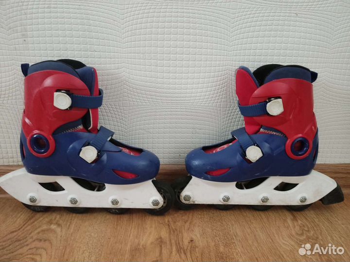 Детские ролики и защита, б/у