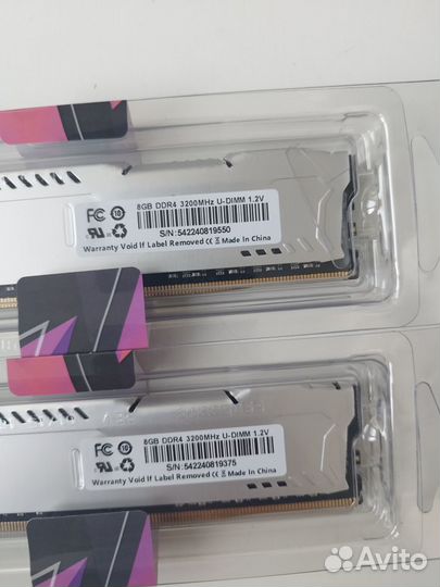 Оперативная память DDR4 16GB (2X8GB) 3200MHz