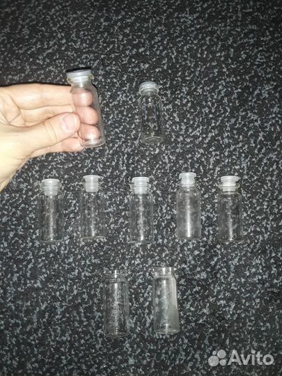 Пузырьки 9шт стекло бутыльки