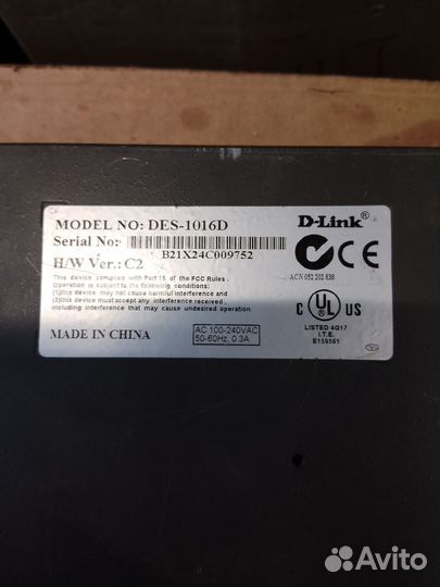 D-link коммутатор des-1016d рабочий