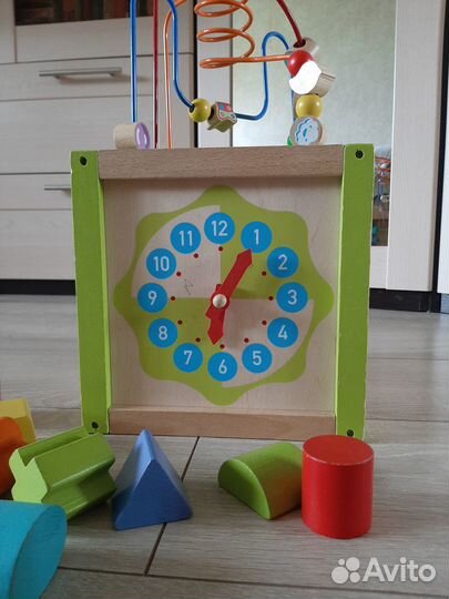 Куб, бизиборд деревянный, лабиринт