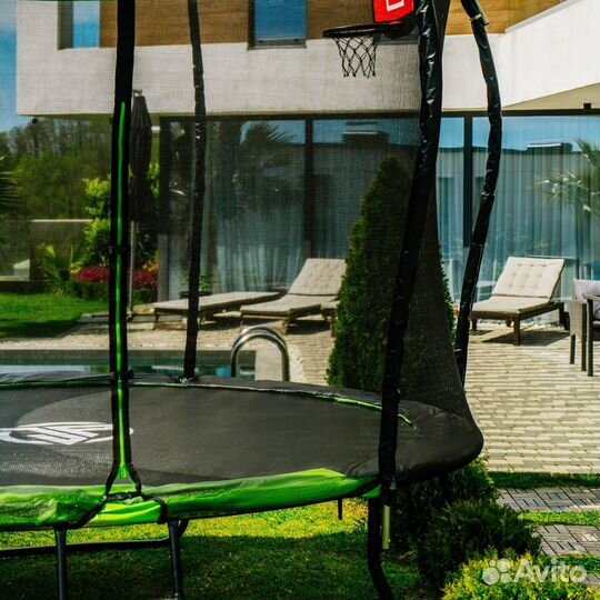 Батут Jump Power 14 ft Pro Inside Basket Green